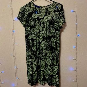 Apt 9 black dress with white flowers